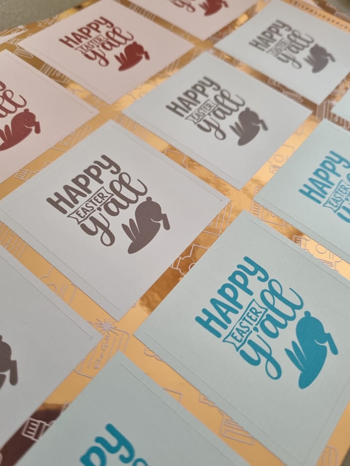 Happy Easter y'all Vinyl Label Pack (Square) Matte/Gloss/Foil