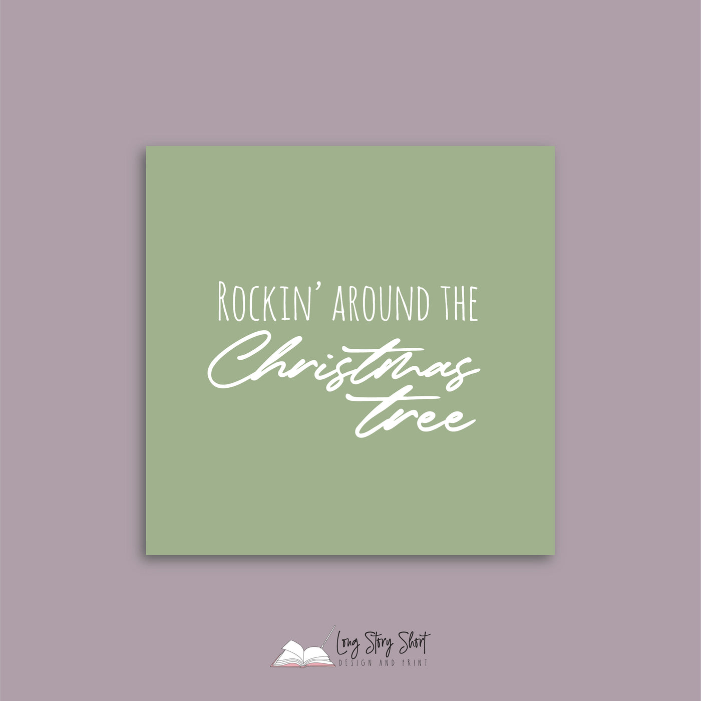 Rocking the Christmas Tree Green Vinyl Label Pack Square Matte/Gloss