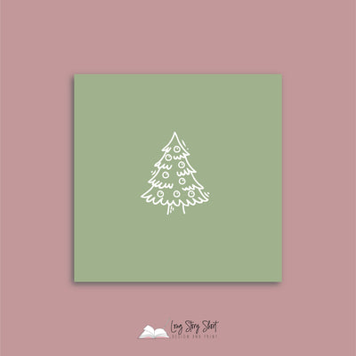 Rocking the Christmas Tree Green Vinyl Label Pack Square Matte/Gloss