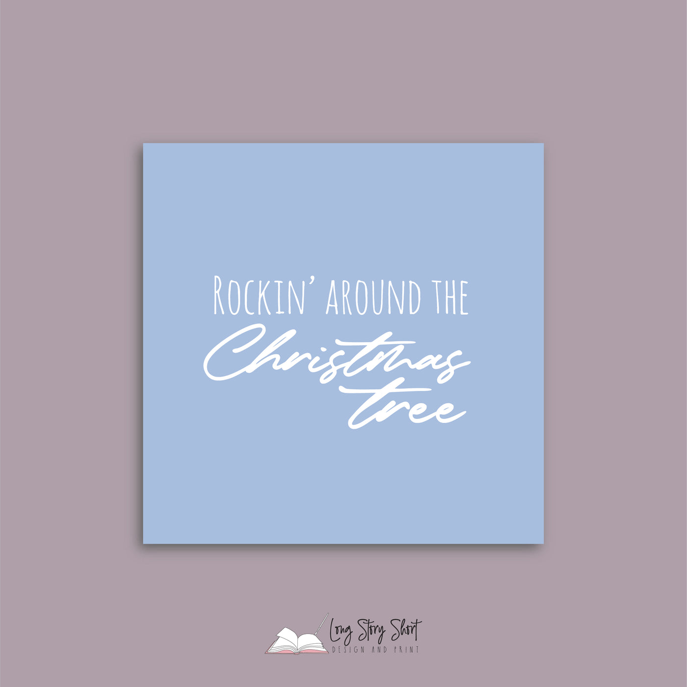 Rocking the Christmas Tree Blue Vinyl Label Pack Square Matte/Gloss
