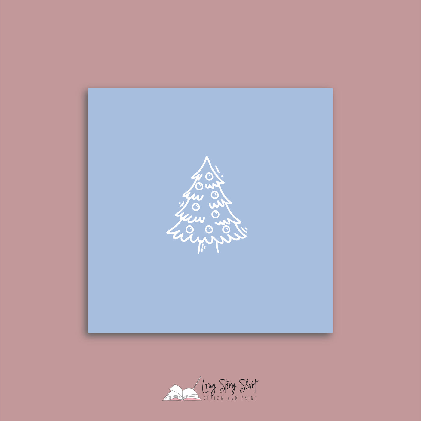 Rocking the Christmas Tree Blue Vinyl Label Pack Square Matte/Gloss