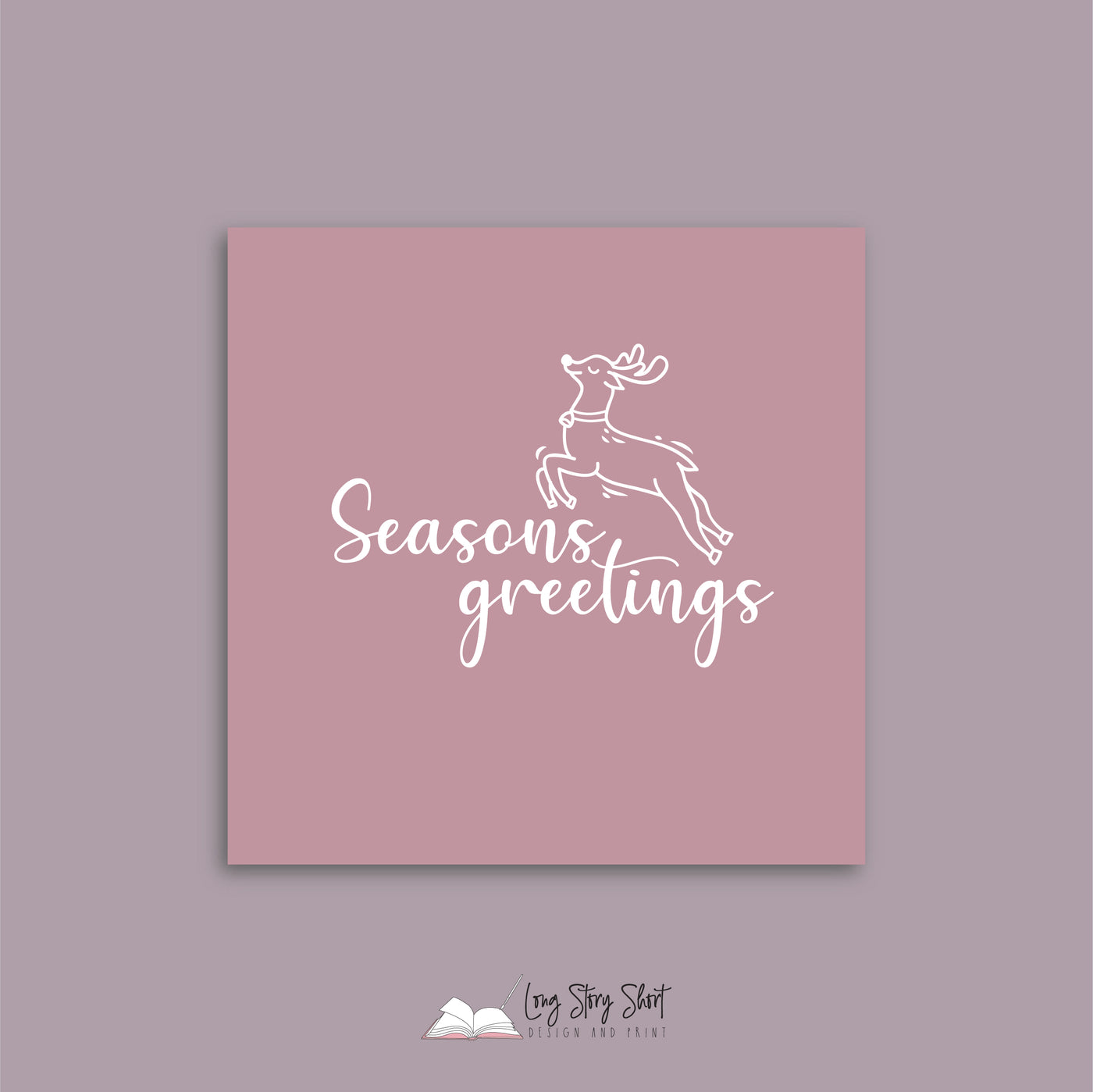 Christmas Greetings Pink Vinyl Label Pack Square Matte/Gloss