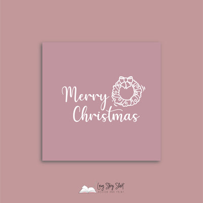Christmas Greetings Pink Vinyl Label Pack Square Matte/Gloss
