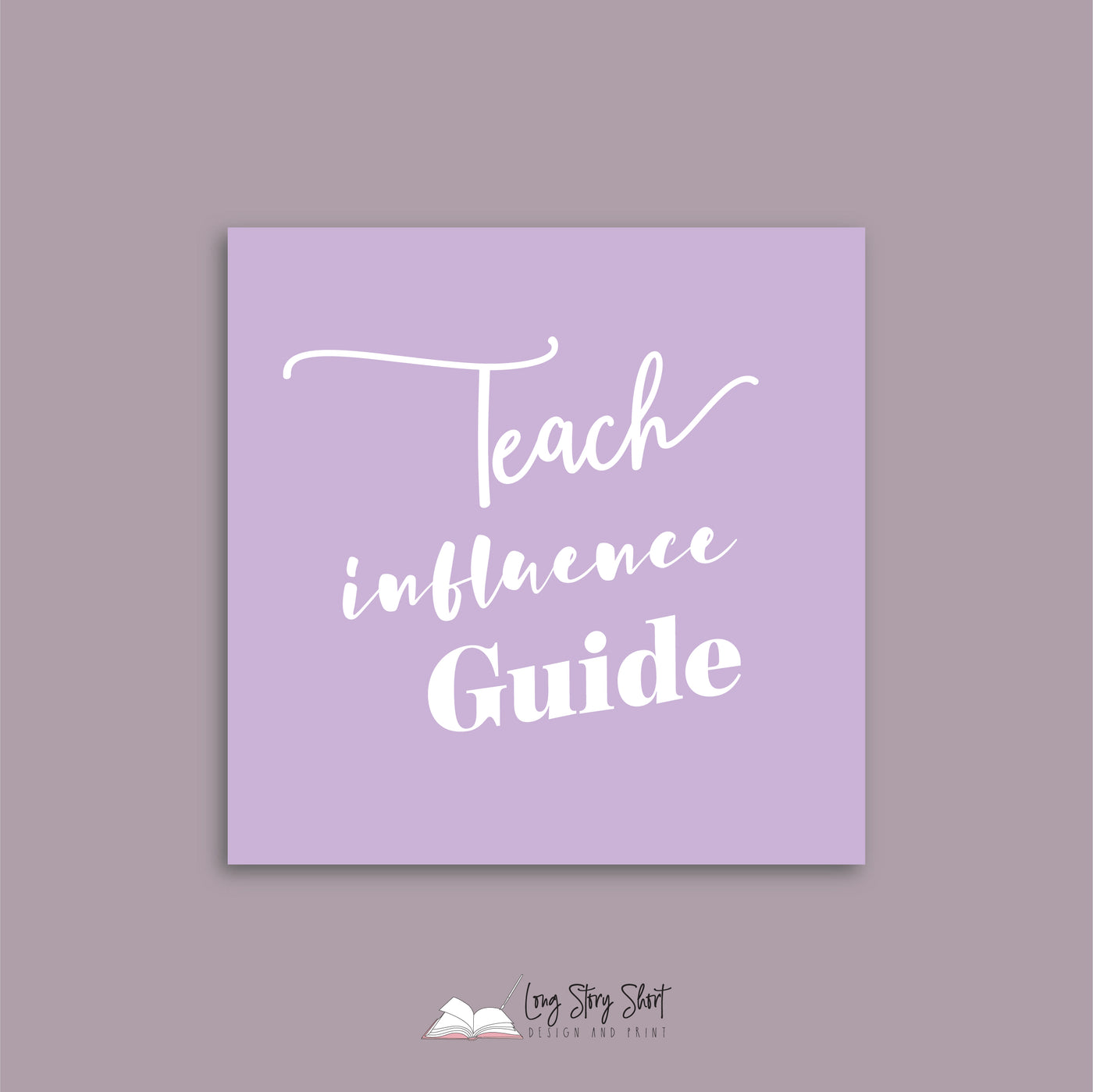 Teach Praise Nurture Teacher Square Vinyl Label Pack Matte/Gloss