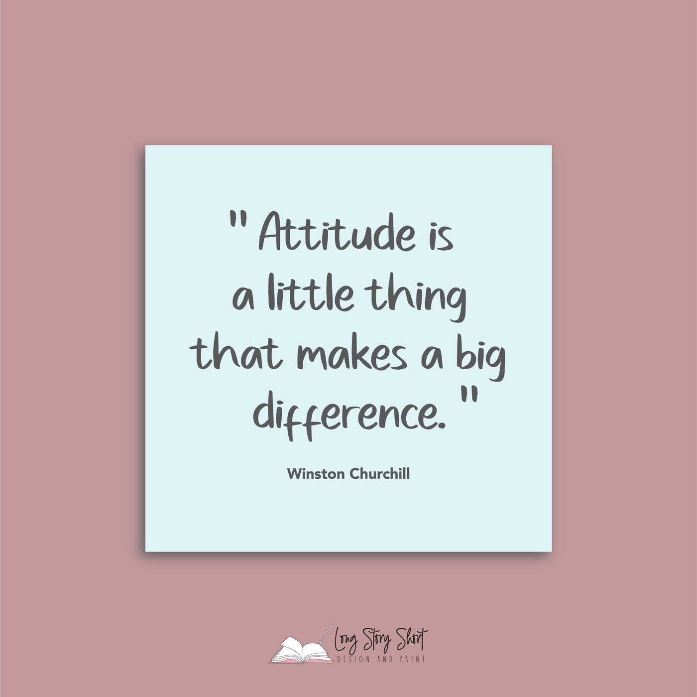 Attitude is a little thing Square Vinyl Label Pack Square Matte/Gloss