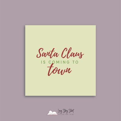 Santa is coming to town Vinyl Label Pack