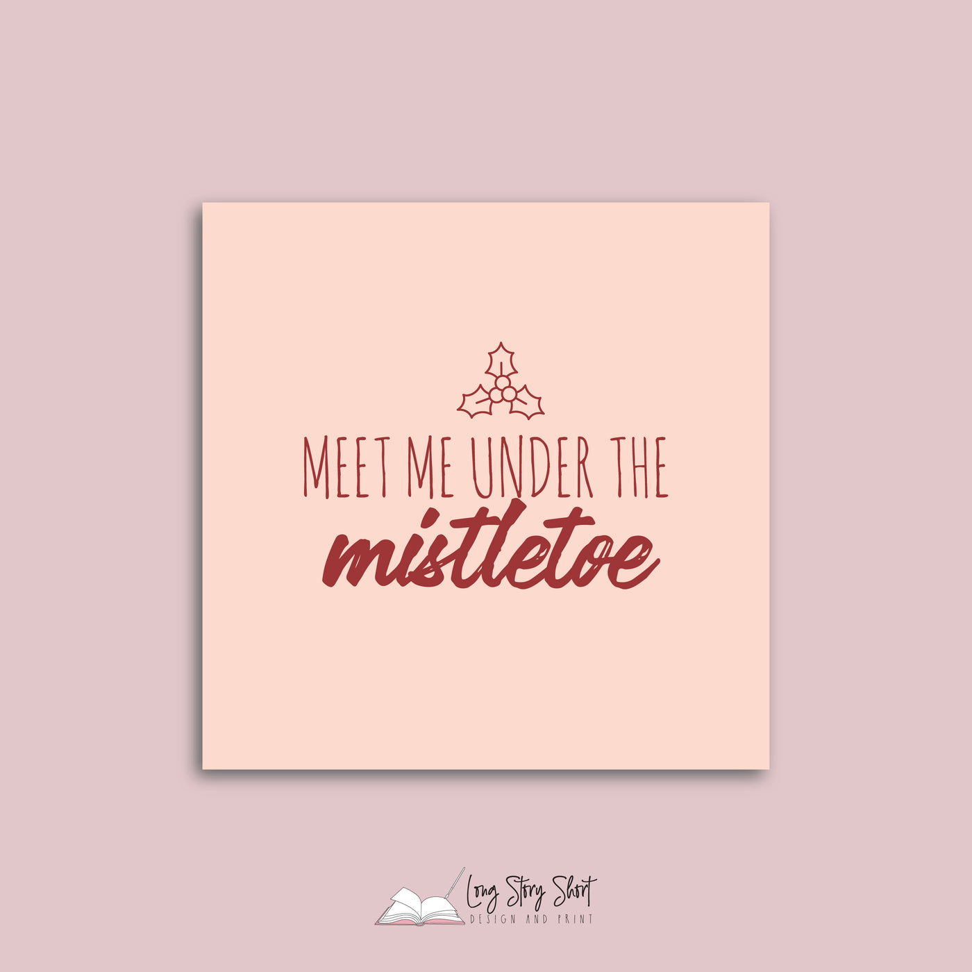 Meet me under the mistletoe Christmas Vinyl Label Pack Square Matte/Gloss