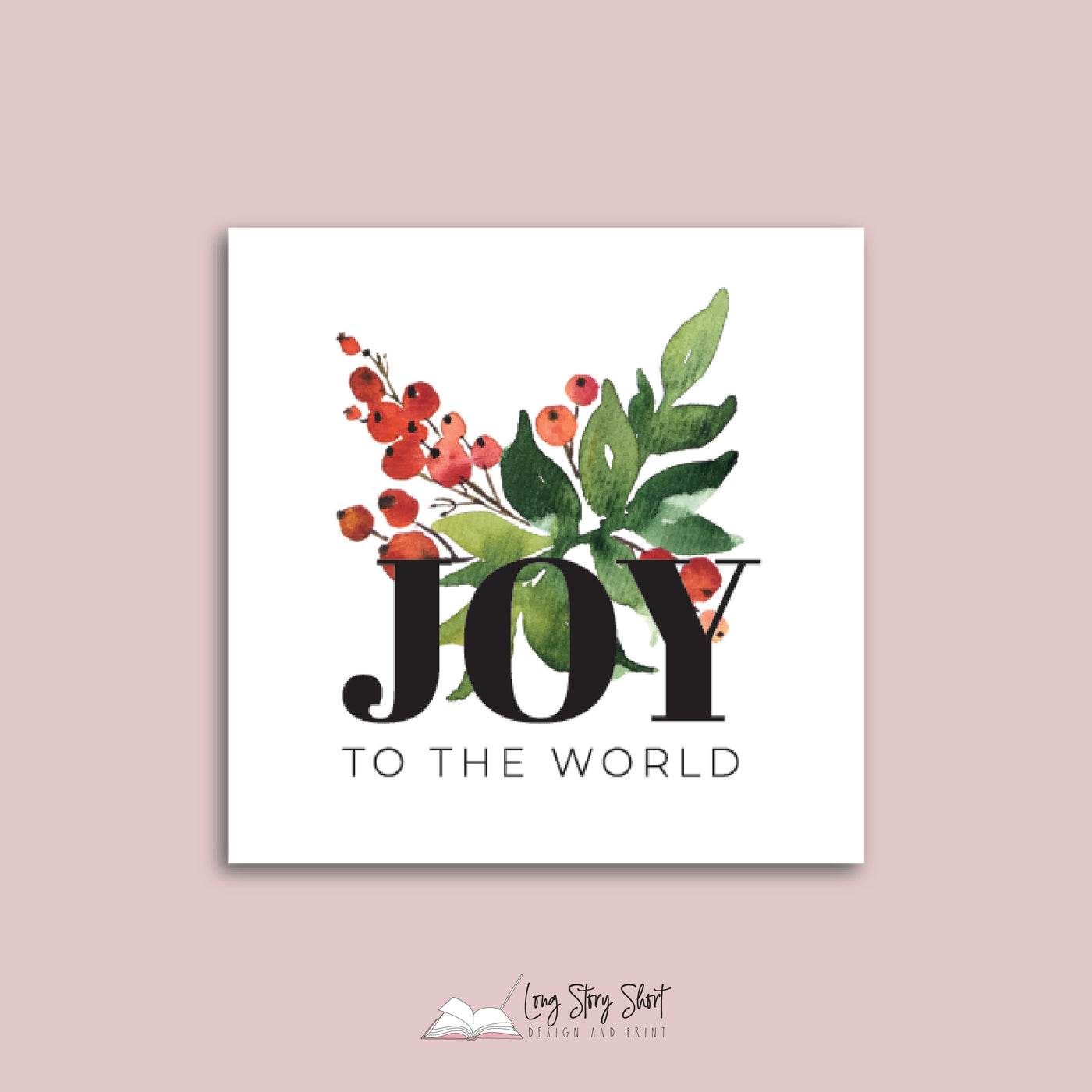 Holly Jolly Christmas Vinyl Label Pack Square Matte/Gloss
