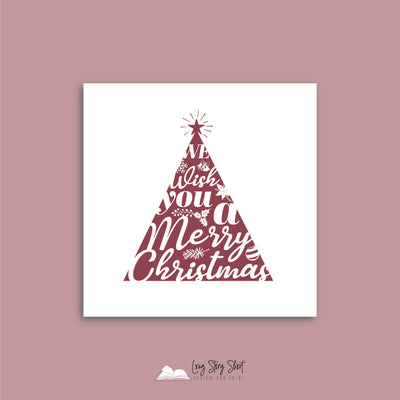 Christmas Tree Wishes Vinyl Label Pack Square Matte/Gloss
