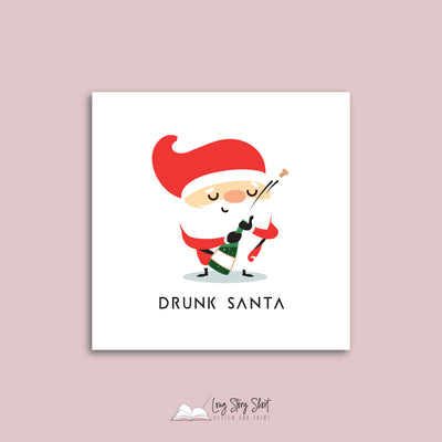 Naked Sleepy Drunk Santa Vinyl Label Pack Square Matte/Gloss