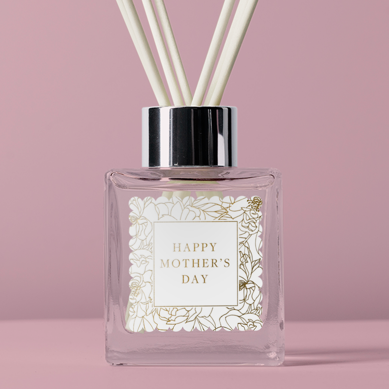 FOIL Golden Florals Mother's Day Collection - Scallop- Design One Vinyl Label Pack