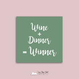 Wine Dinner Winner Vinyl Label Pack