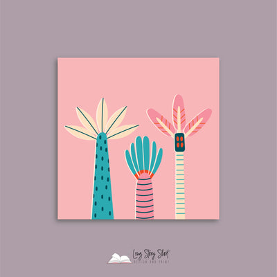 Cute Palm Trees Vinyl Label Pack