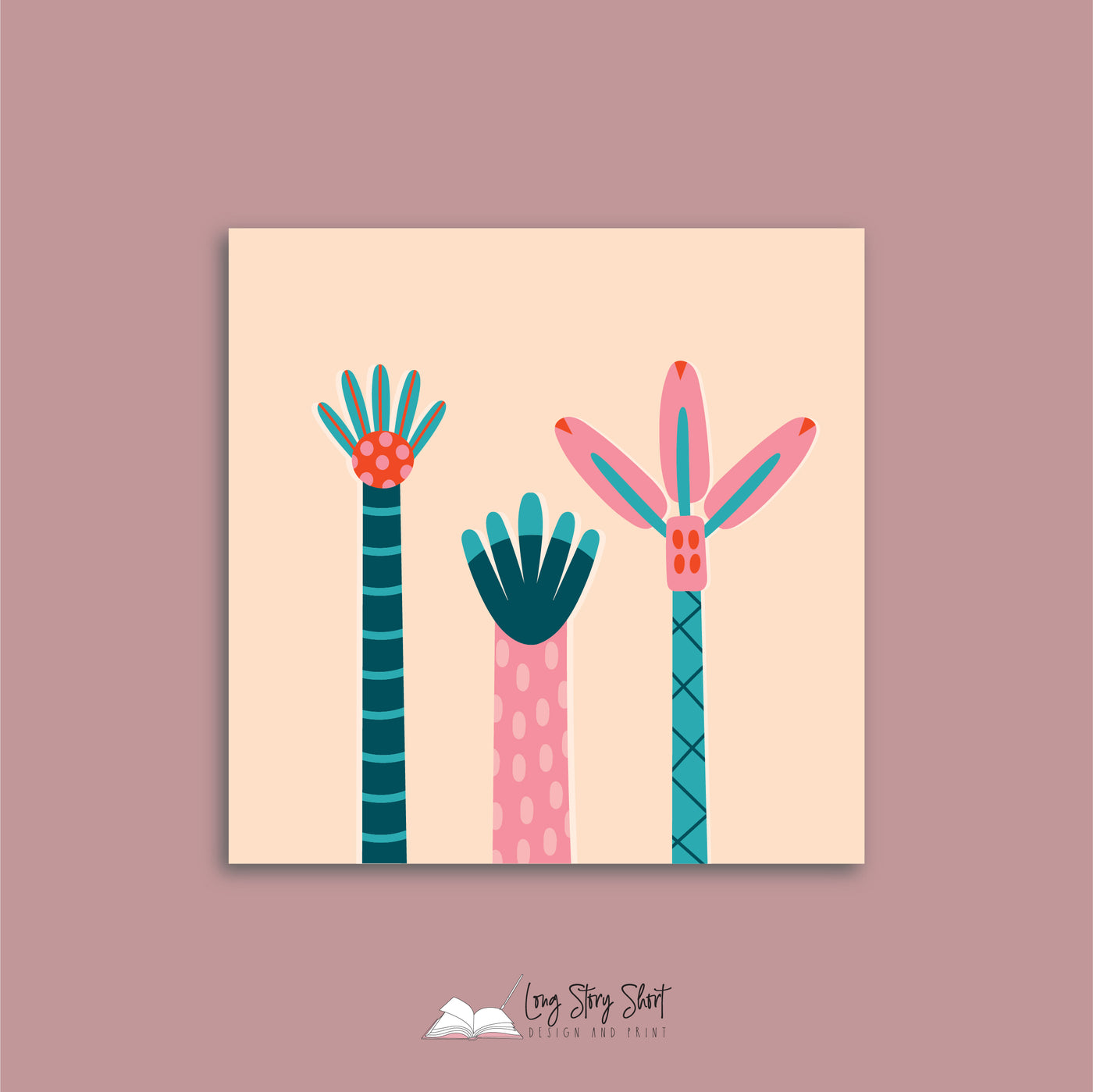 Cute Palm Trees Vinyl Label Pack