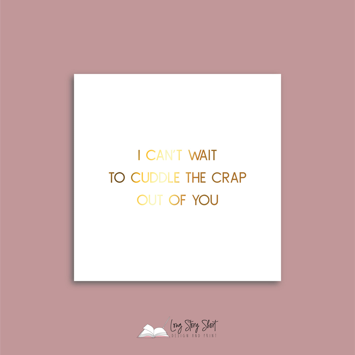 I can't wait to cuddle the crap out of you Vinyl Label Pack