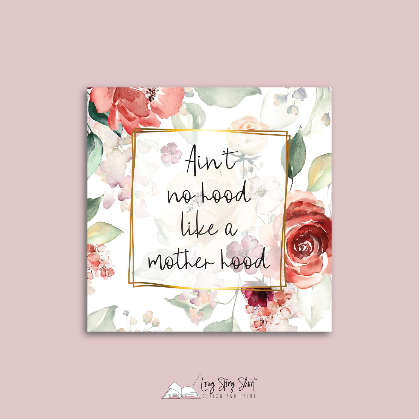 Pink Roses Mothers Day Vinyl Label Pack