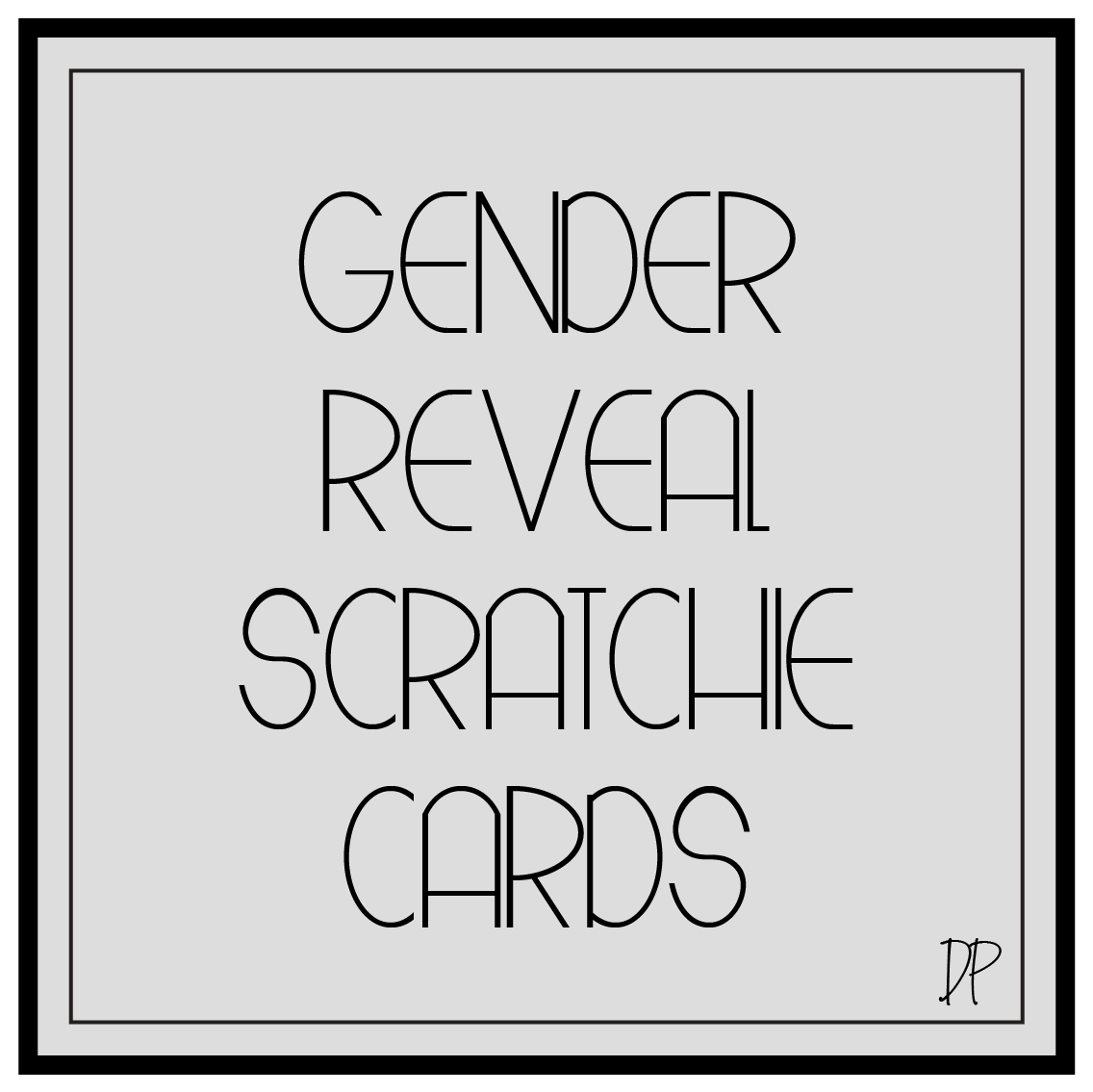 Gender Reveal Scratchie Cards