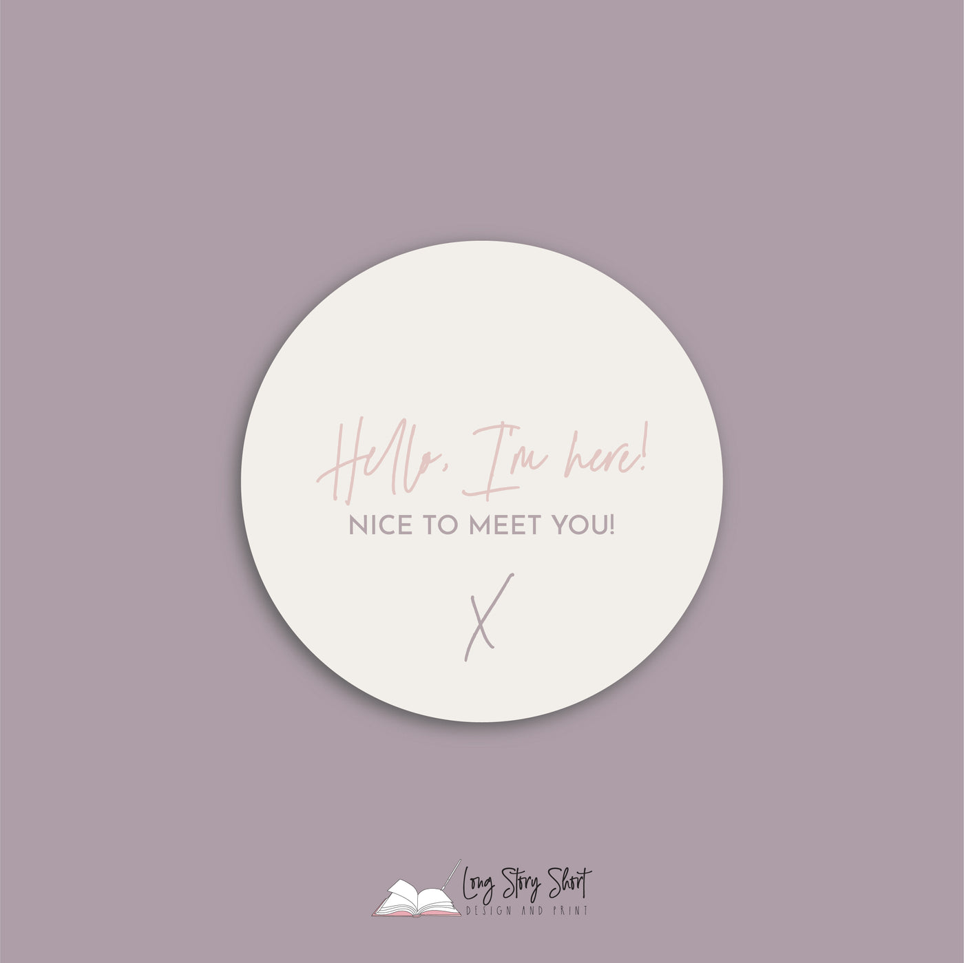 Hello I'm here Vinyl Label Pack