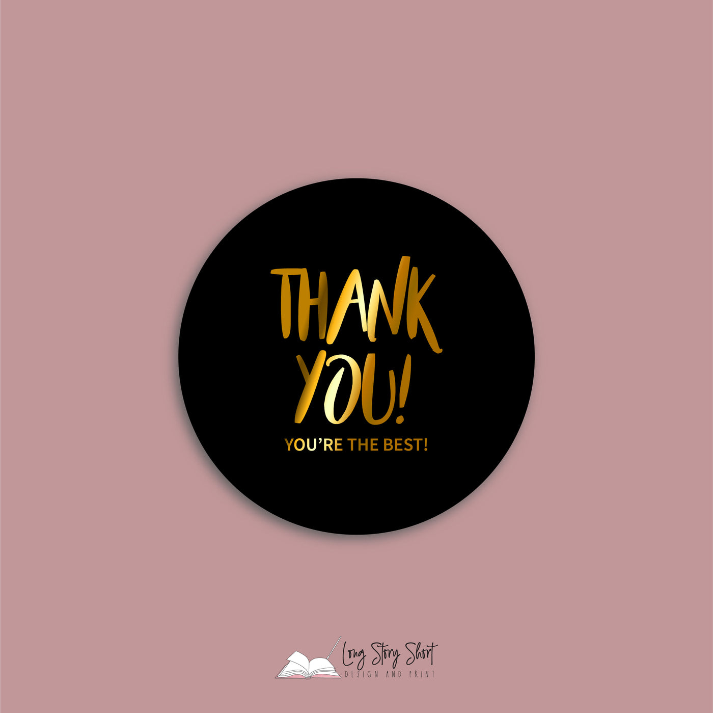 FOILED Thank you! You're the Best! Vinyl Label Pack