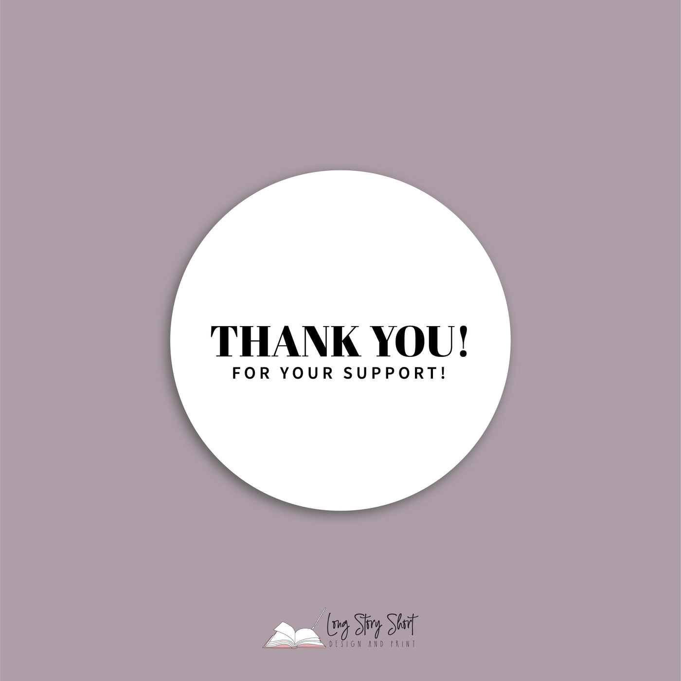 Thank you for your support Vinyl Label Pack