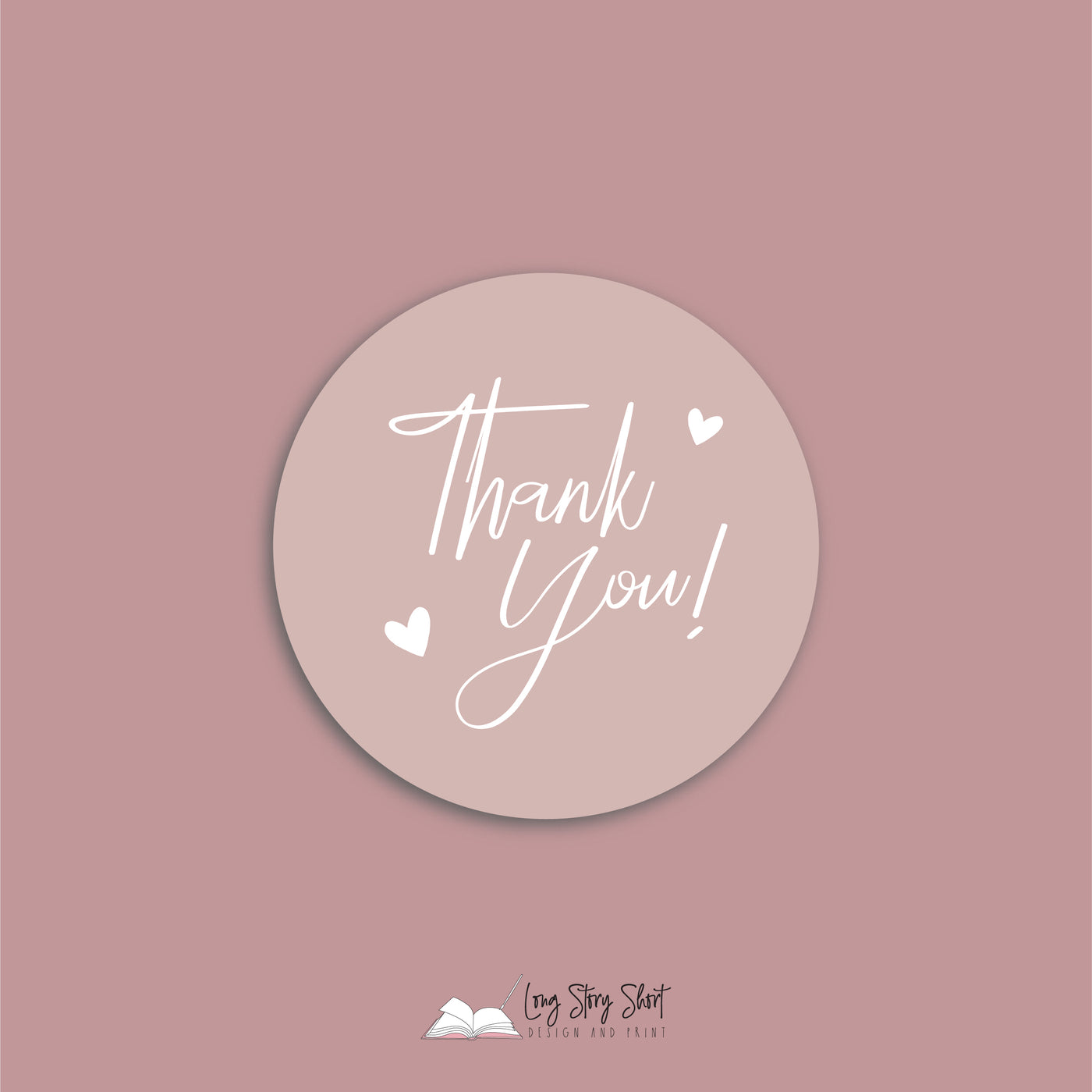 Thank you hearts Vinyl Label Pack