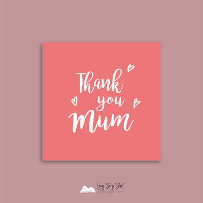 Thank you Mum Vinyl Label Pack