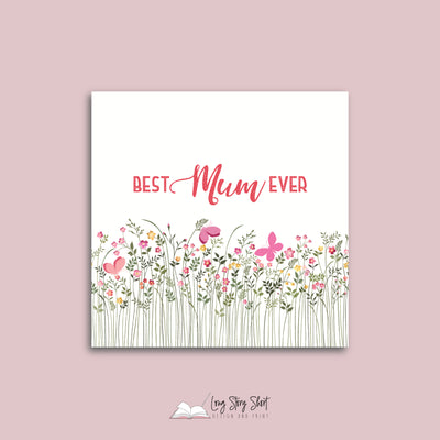 Floral Mothers Day Square Vinyl Label Pack