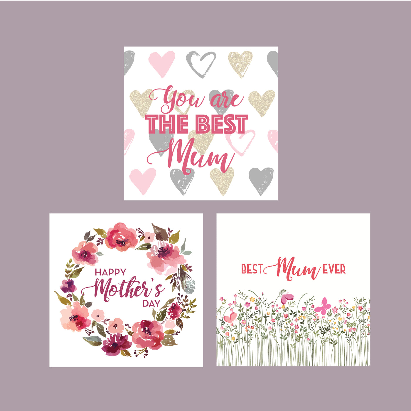 Floral Mothers Day Square Vinyl Label Pack