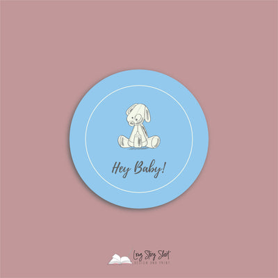 Babyshower Puppy Design Round Vinyl Label Pack