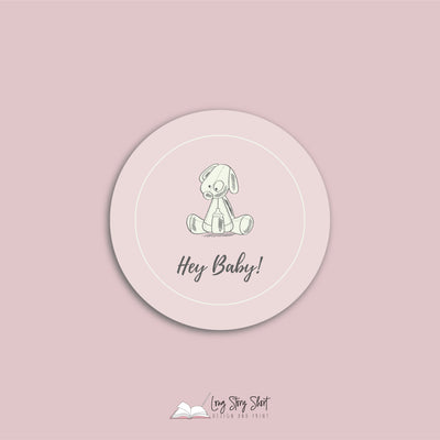 Babyshower Puppy Design Round Vinyl Label Pack