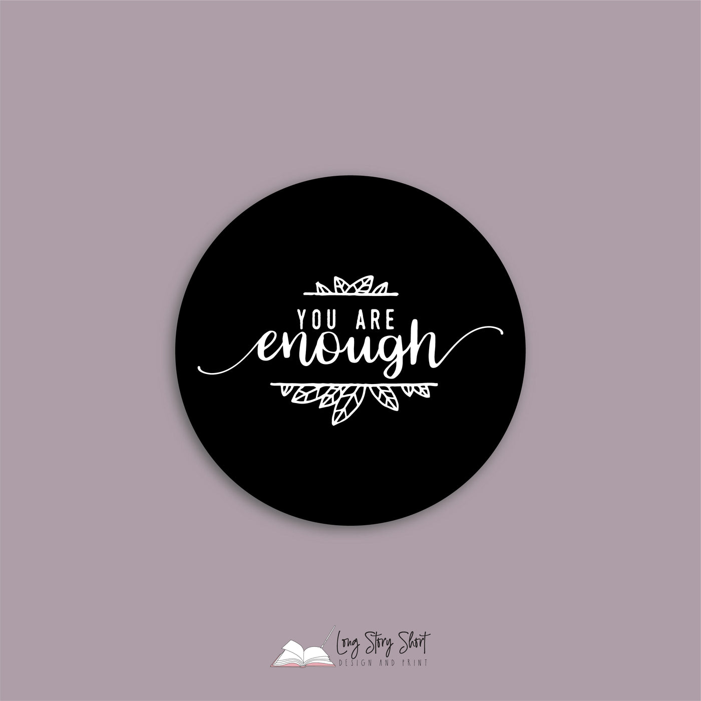 You are enough Black Vinyl Label Pack