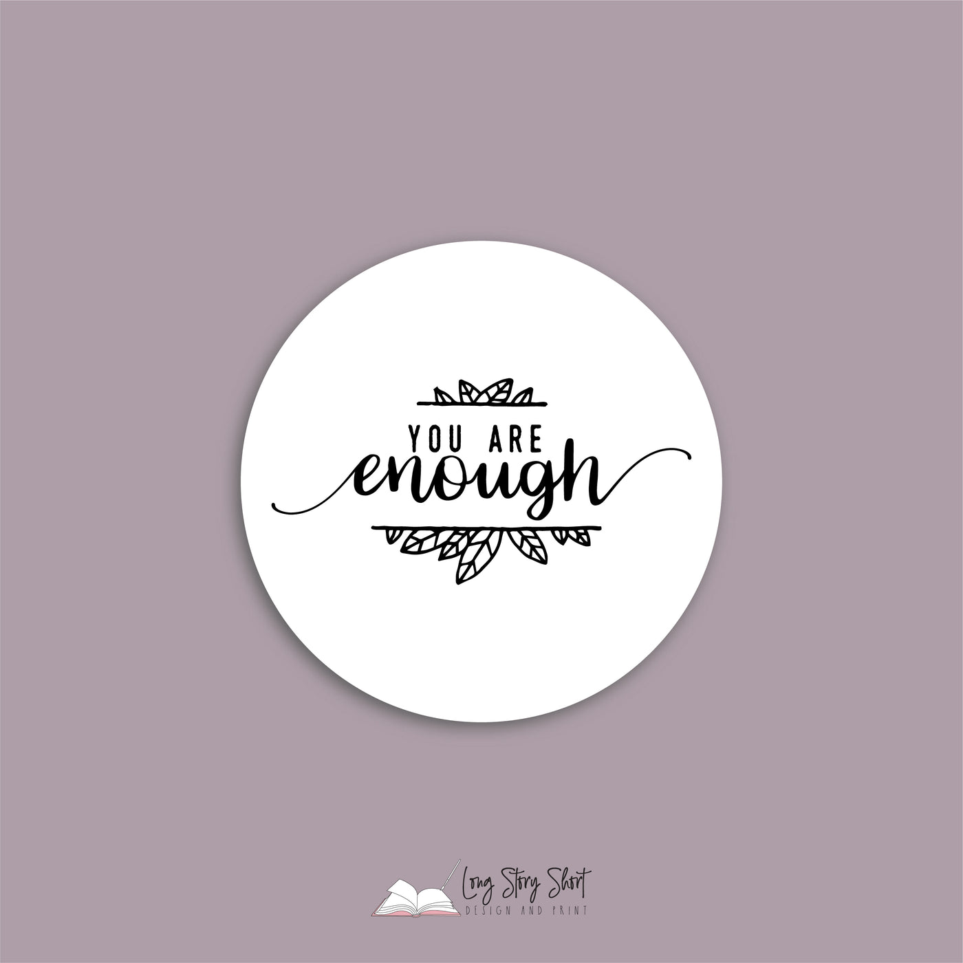 You are enough White Vinyl Label Pack