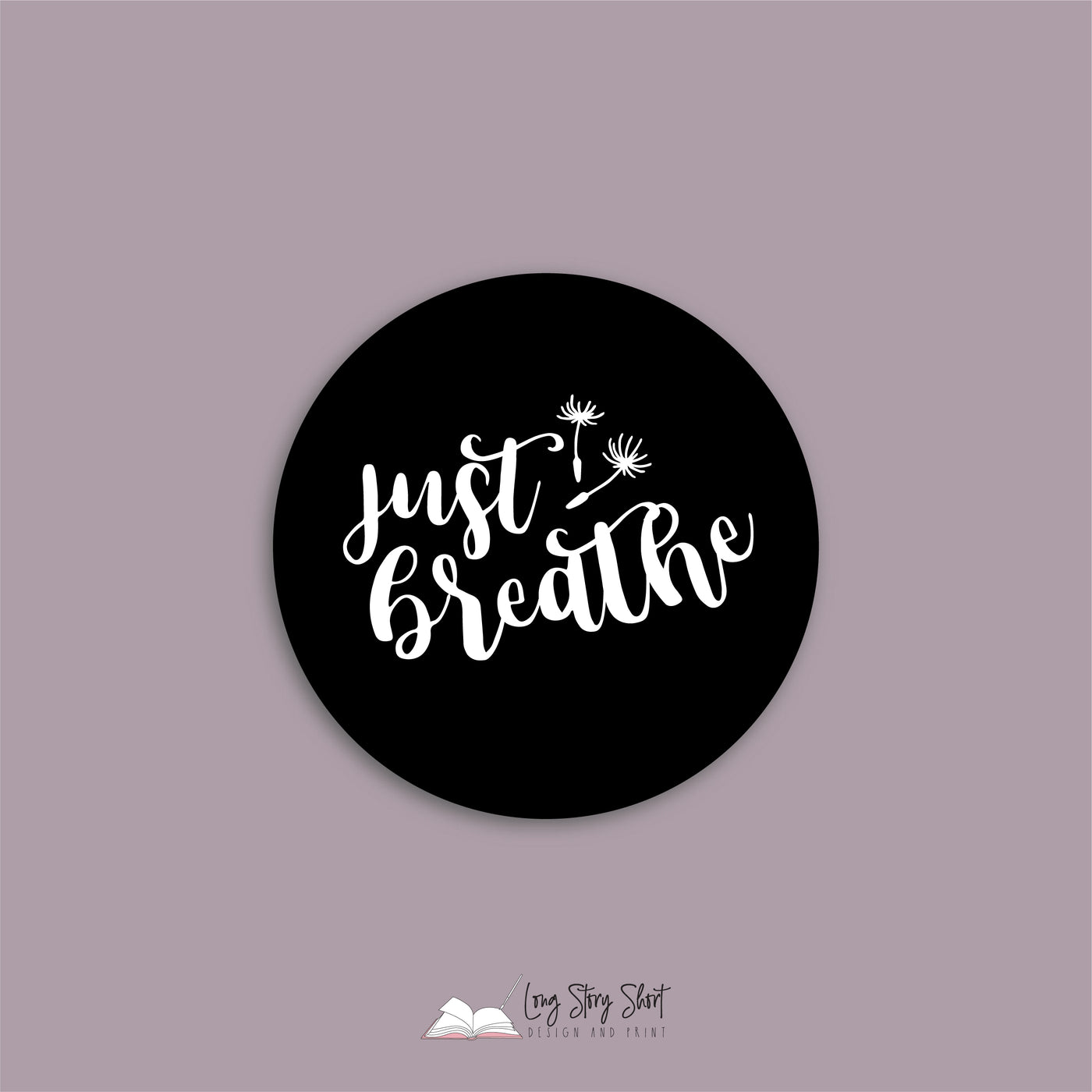 Just breathe Black Vinyl Label Pack