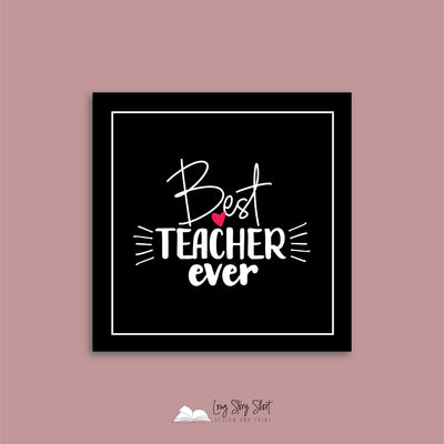 Black Teacher Thank You Square Vinyl Label Pack Matte/Gloss