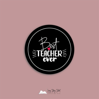 Black Teacher Thank You Round Vinyl Label Pack Matte/Gloss