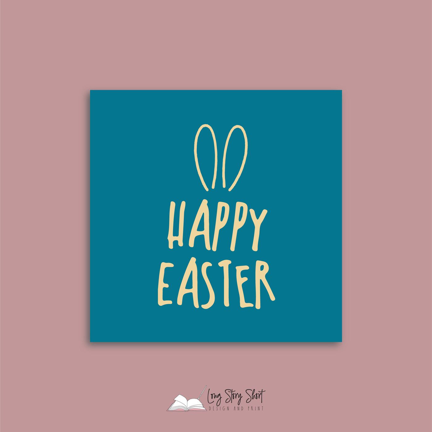 Happy Easter Ears Vinyl Label Pack (Square) Matte/Gloss