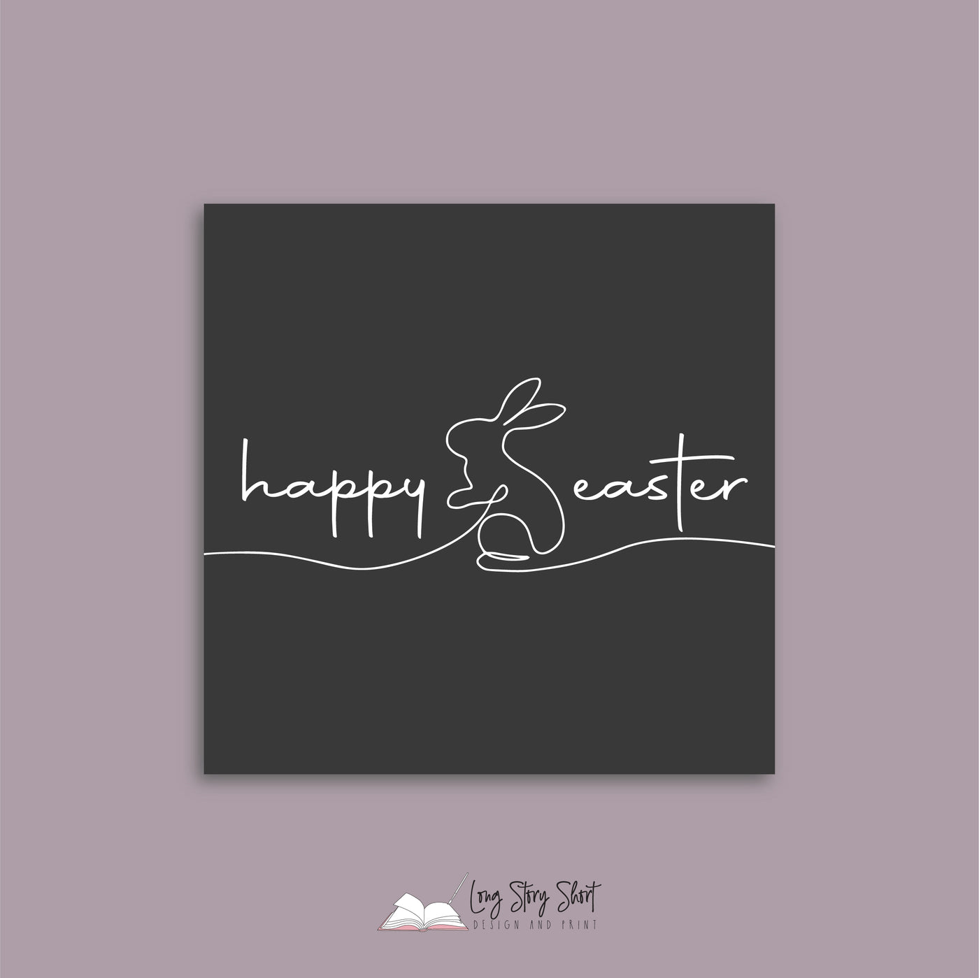 Happy Easter Bunny Vinyl Label Pack (Square) Matte/Gloss