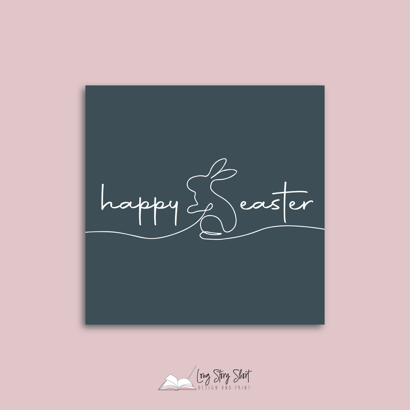 Happy Easter Bunny Vinyl Label Pack (Square) Matte/Gloss