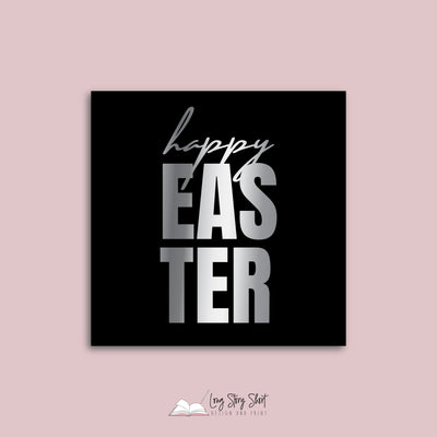 Foiled Happy Easter #1 Vinyl Label Pack (Square) Matte/Gloss/Foil