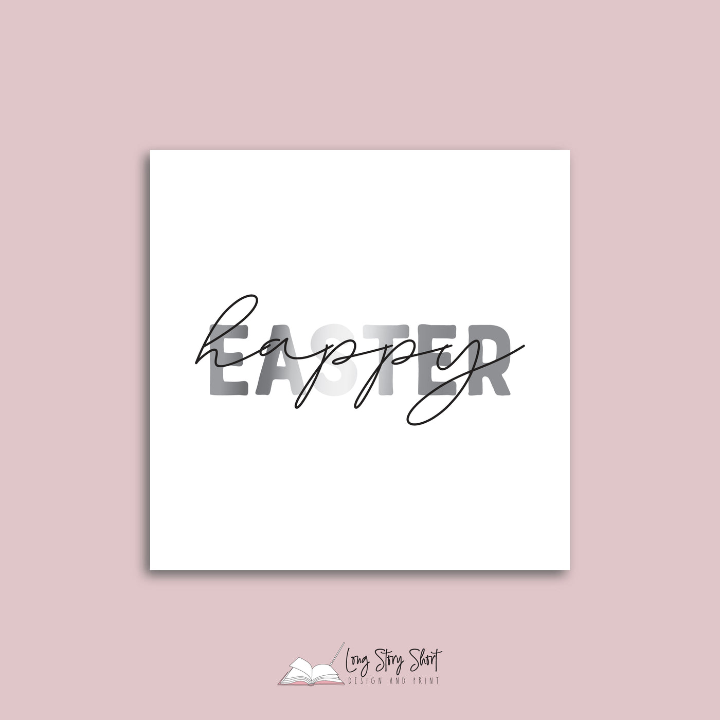 Foiled Happy Easter #2 Vinyl Label Pack (Square) Matte/Gloss/Foil