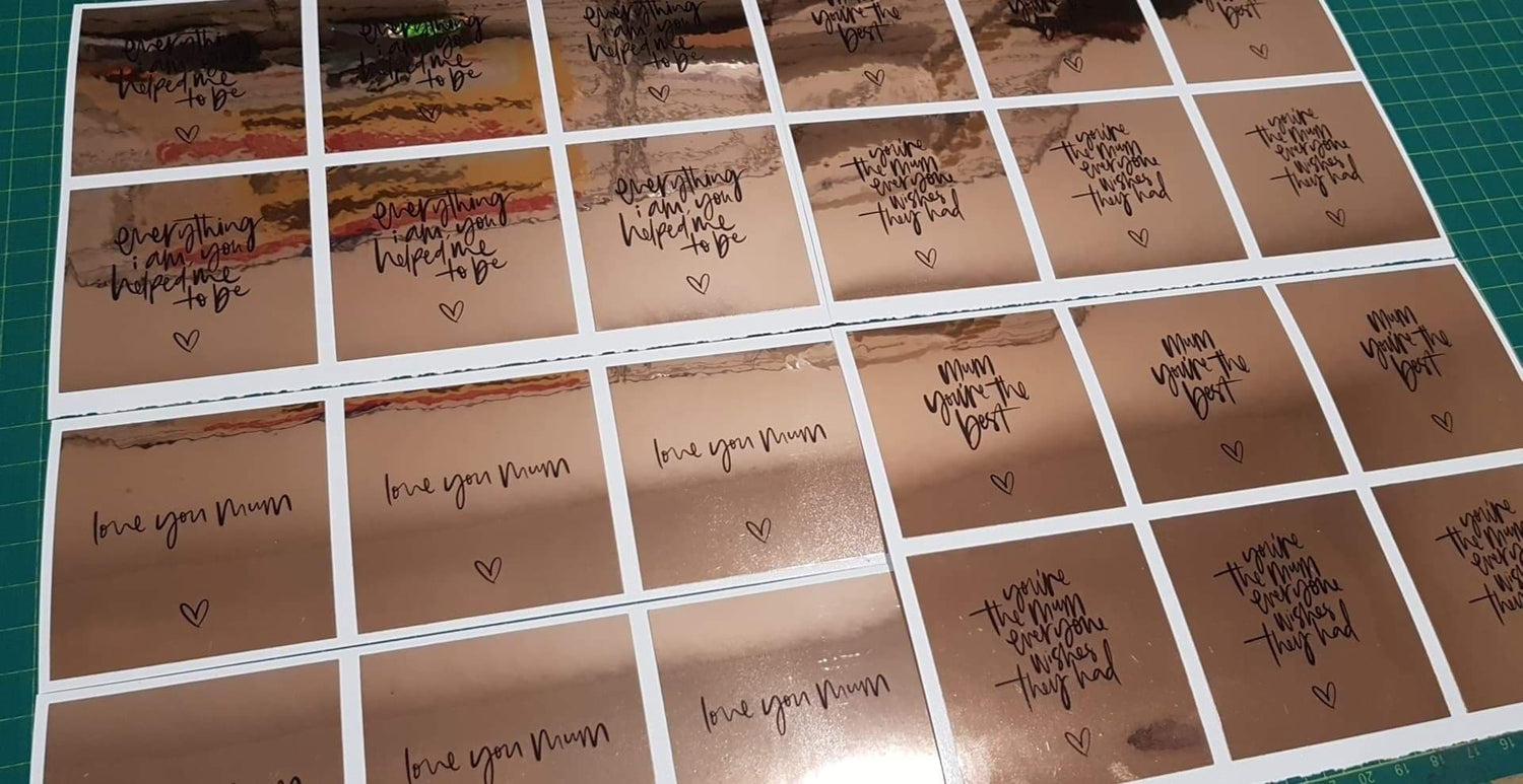 The Quote Collection in Rose Gold Mothers Day Vinyl Label Pack