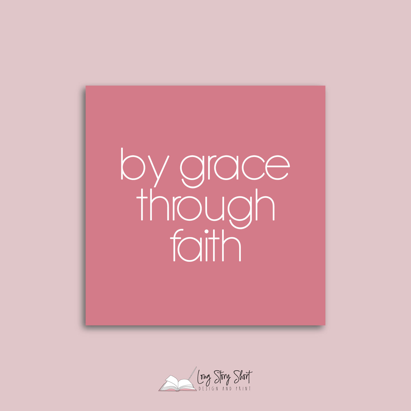 Grace through faith Vinyl Label Pack Square Matte/Gloss