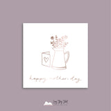 Foiled Vase Mothers Day Vinyl Label Pack