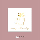 Foiled Vase Mothers Day Vinyl Label Pack