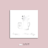 Foiled Vase Mothers Day Vinyl Label Pack