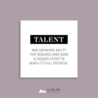 Talent Grit Success Boxed Vinyl Label Pack