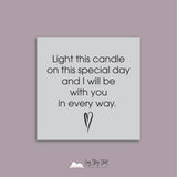 Light this candle on this special day Vinyl Label Pack