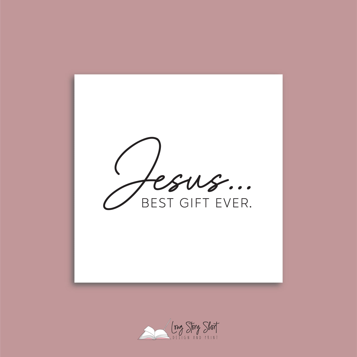 Jesus Best Gift Ever Vinyl Label Pack (Black, White, Foil options)
