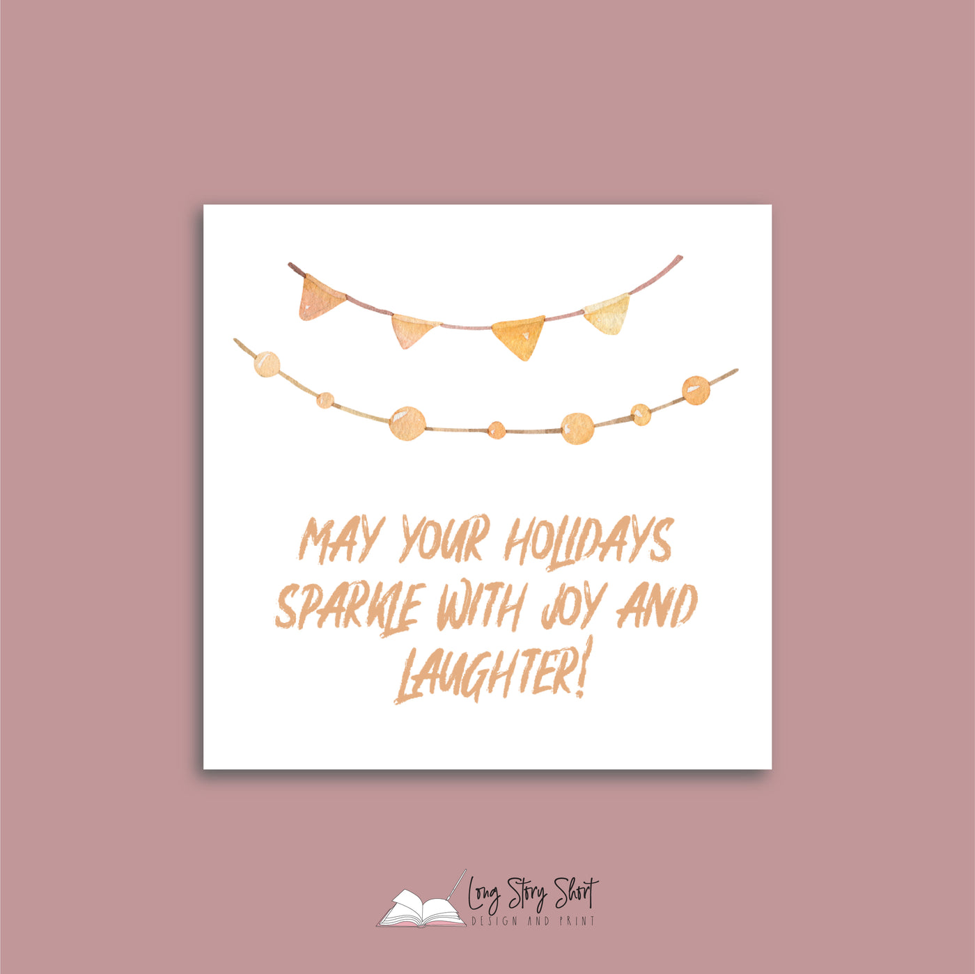 May your holidays sparkle with joy and laughter Vinyl Label Pack