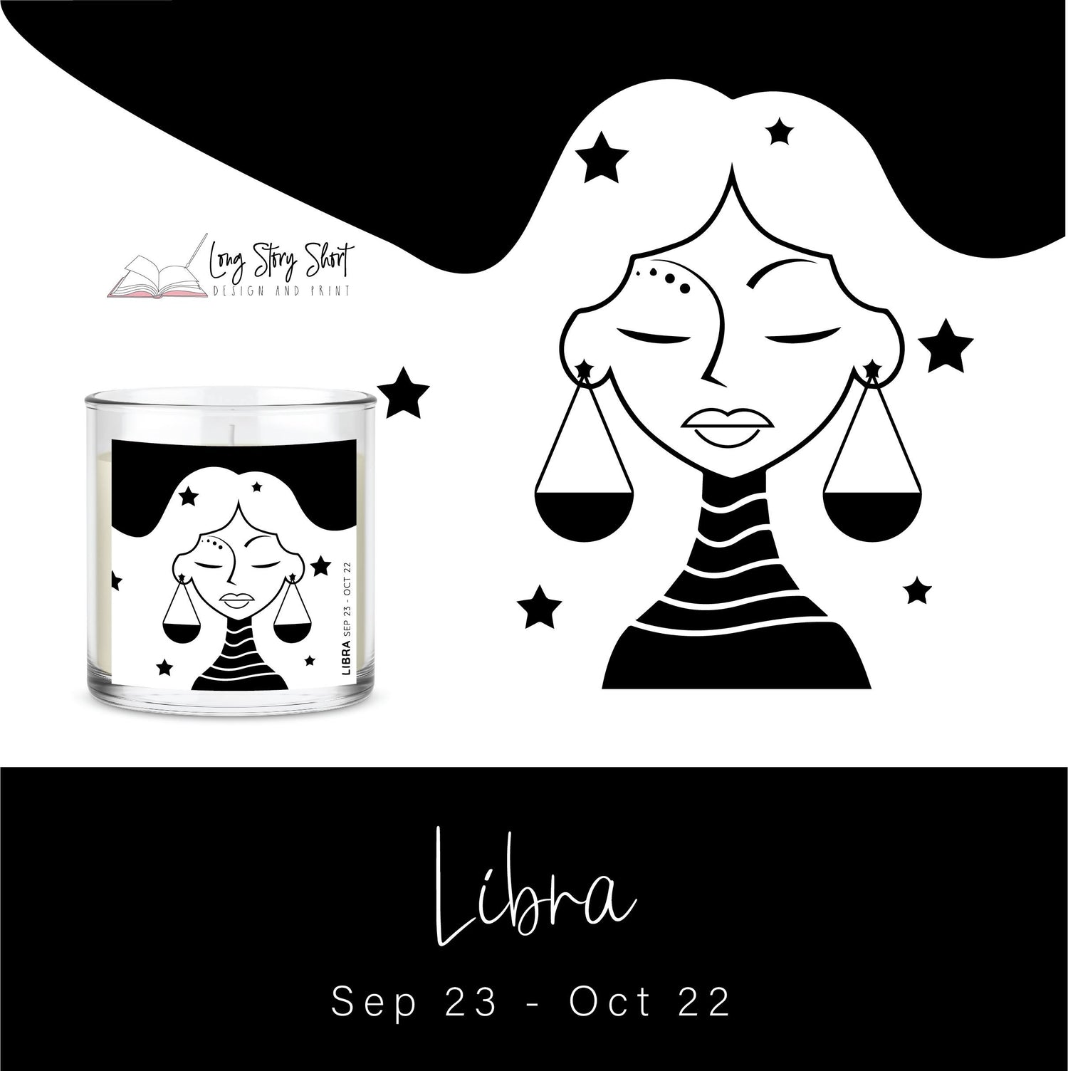 The Zodiac Girl Black Edition Vinyl Label Pack Foil